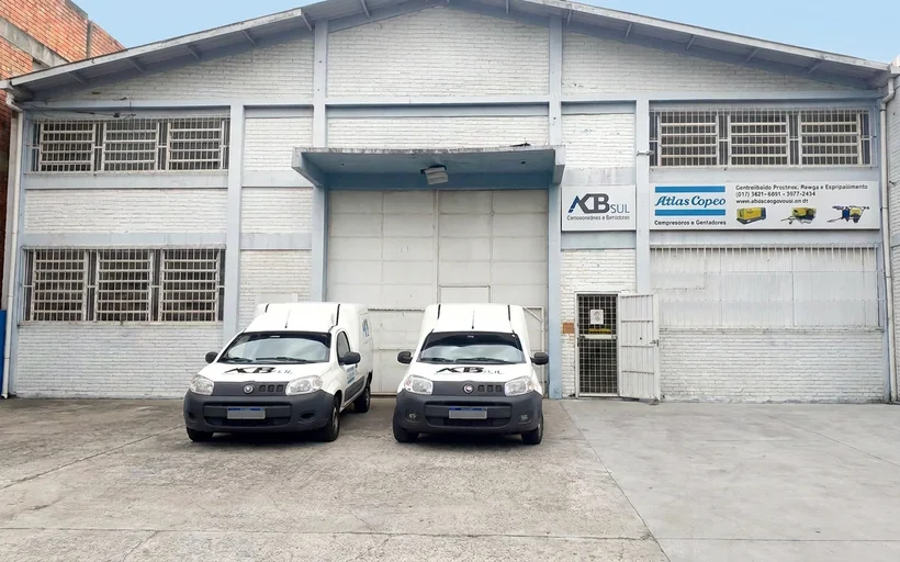 Fachada da ACB Sul, distribuidora autorizada de compressores Atlas Copco no Rio Grande do Sul