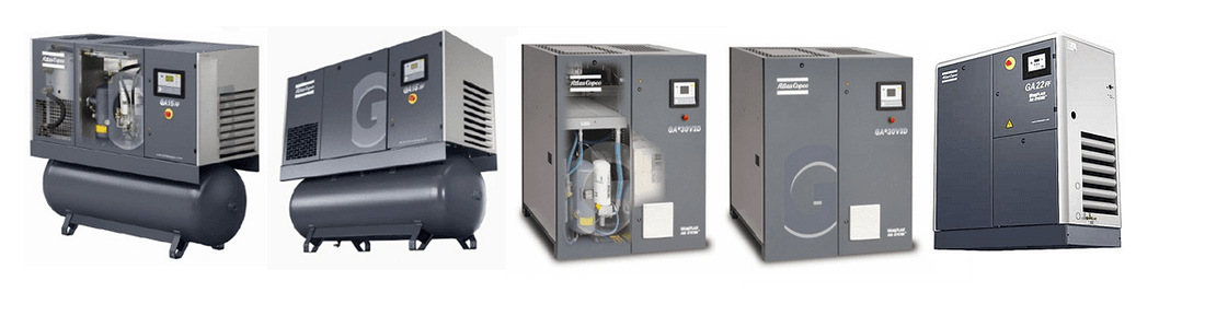 Compressores de parafuso Atlas Copco da linha GA com tecnologia VSD