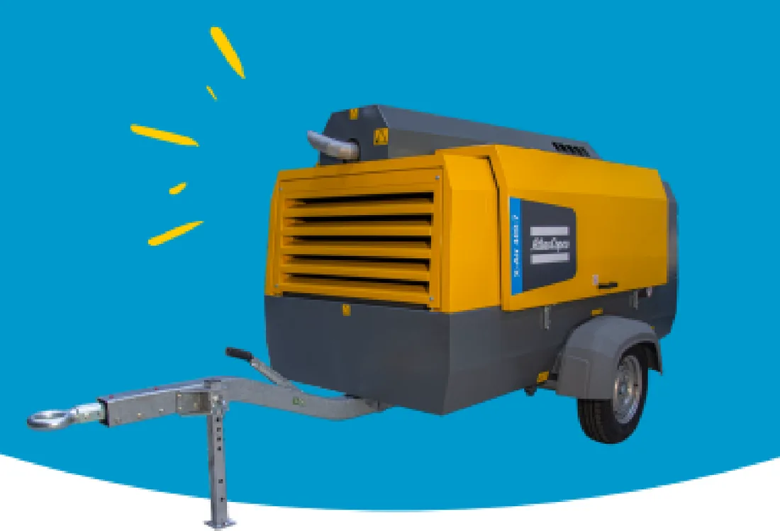 Compressor portátil a diesel Atlas Copco X-Air 400/7 de 404 pcm