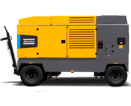 Compressor portátil Atlas Copco X1200 de até 1200 pcm e 30 bar