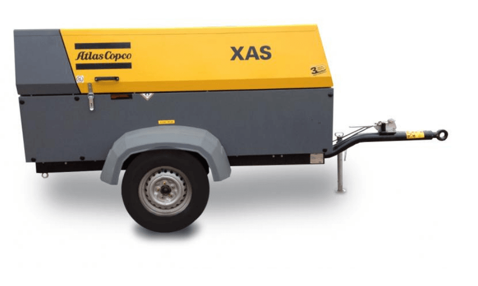 Compressor portátil Atlas Copco XAHS 300 PD de 285 pcm e 12 bar