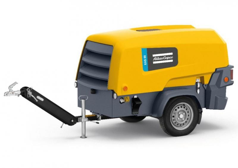 Compressor portátil Atlas Copco XAS 48 Kd de 90 pcm e 7 bar