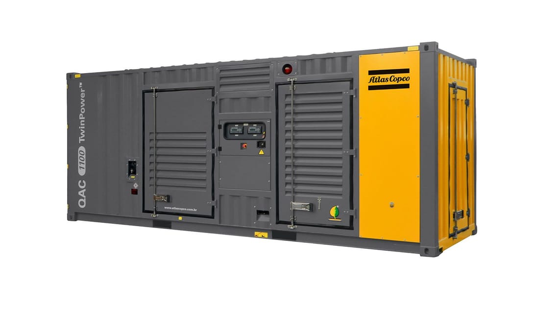 Gerador de energia Atlas Copco QAC 1100 TwinPower de 1100 kVA
