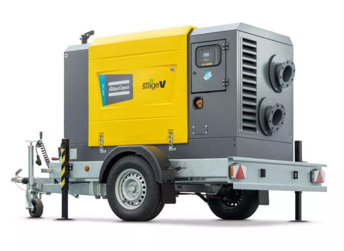 Motobomba Atlas Copco PAS Hard Hat para esgotamento