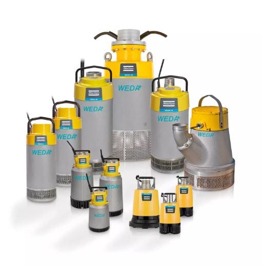 Bomba submersível elétrica de drenagem Atlas Copco WEDA D