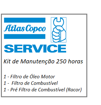 Kit de manutenção original Atlas Copco de 250 horas