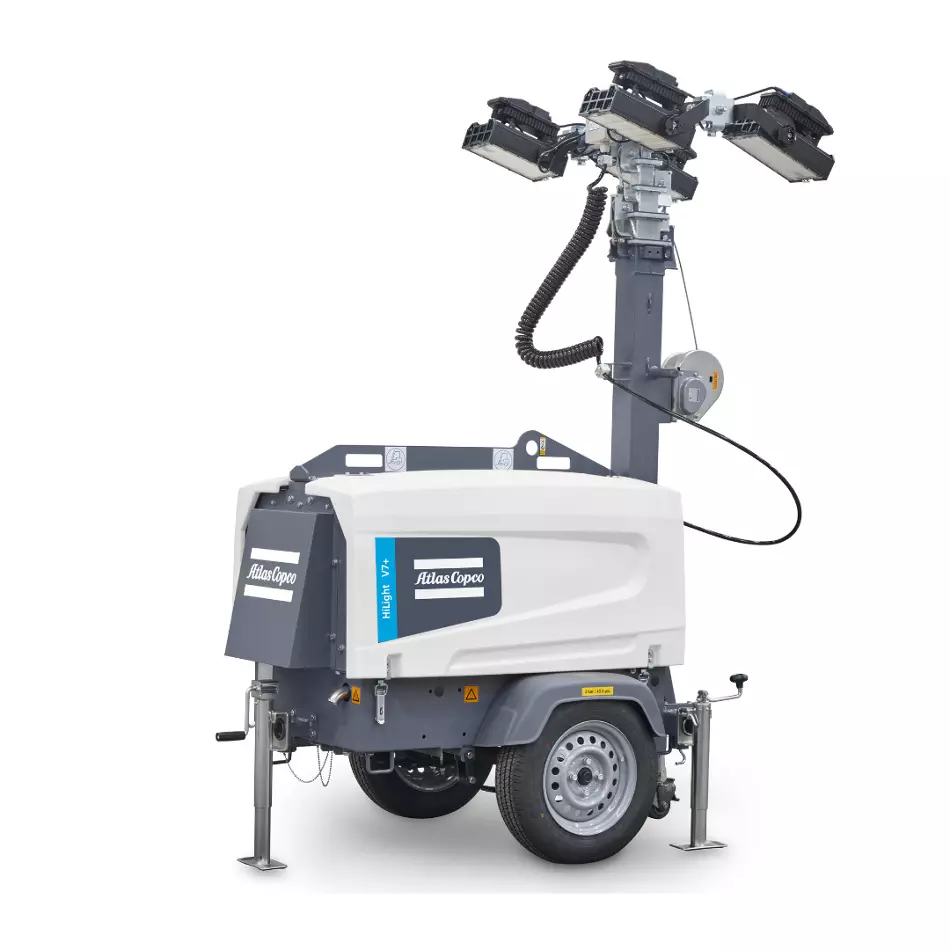 Torre de iluminação LED Atlas Copco HiLight V7+