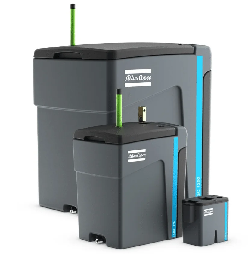 Tratamento de ar comprimido Atlas Copco — secadores e filtros